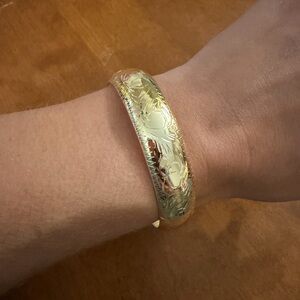 Sterling Silver Two-Toned Bangle Bracelet